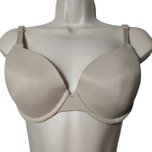 Victorias Secret PINK Wear Everywhere Tshirt Light Lined Bra Women Size 34D Tan
